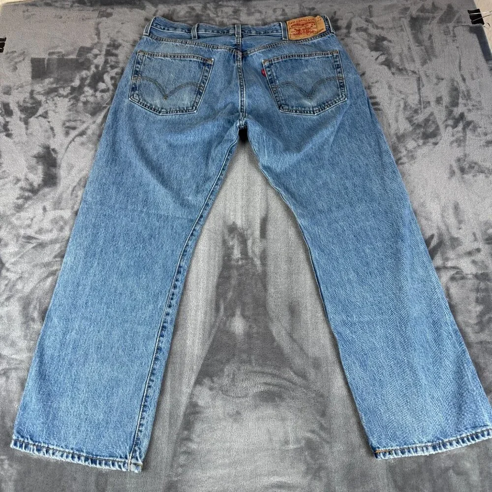 VTG 90's Levi's 501XX Size 38x30 Button Fly Blue Denim Jeans Slight Distressing
